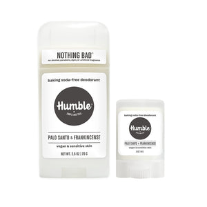 Humble Brands Desodorante sin aluminio Palo Santo y Incienso, botella para uso diario y control de olor