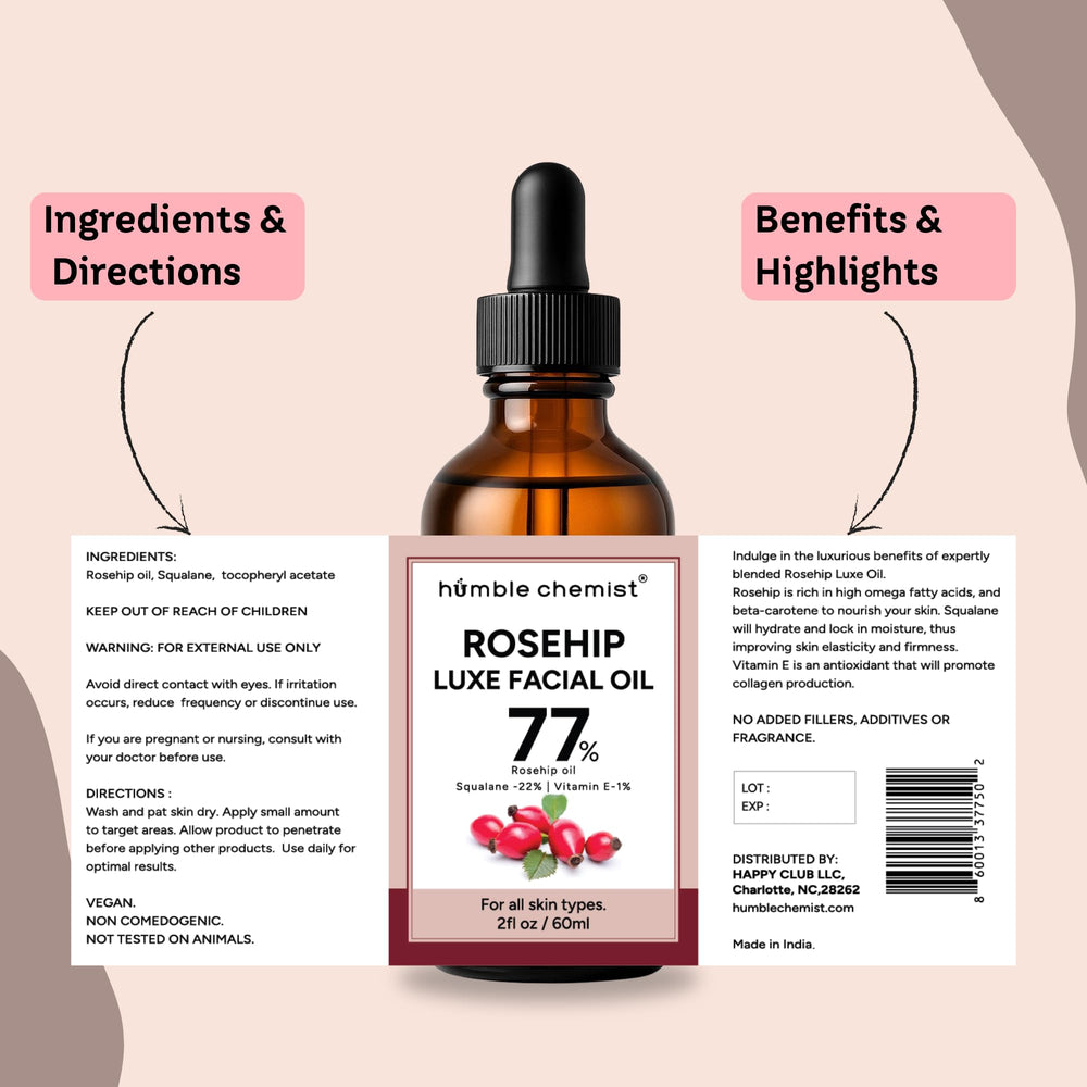Humble Chemist Rosa Mosqueta Luxe cierre seguro y vegano