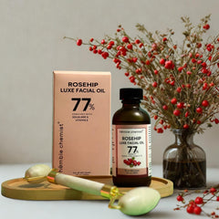 Humble Chemist Rosa Mosqueta Luxe etiqueta detalle con ingredientes naturales
