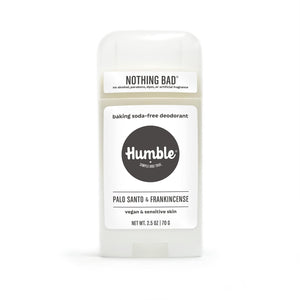 Desodorante Humble sin aluminio, envase visible para piel sensible.