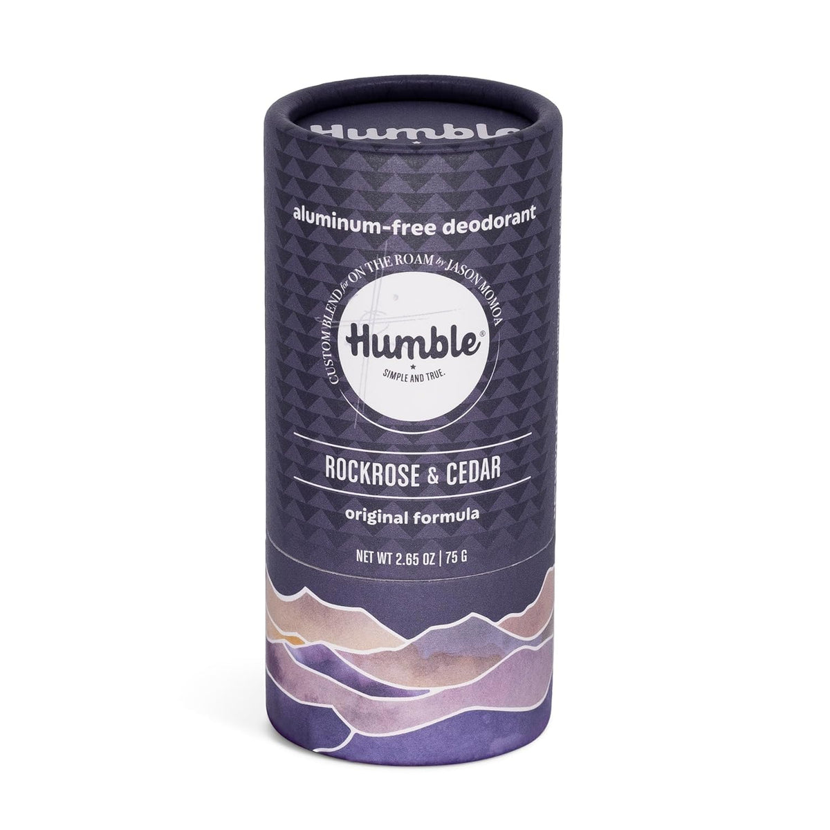 Desodorante Humble Rockrose y Cedar en envase ecológico para uso diario.