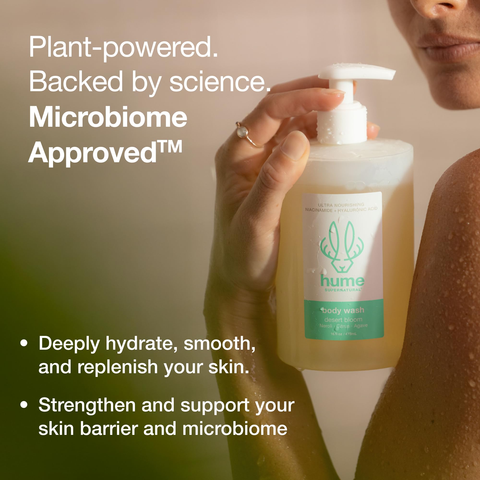 HUME SUPERNATURAL Desert Bloom: textura gel lujosa para una ducha renovadora