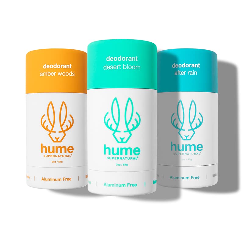 Hume Supernatural desodorante sin aluminio, flor del desierto, aroma suave y duradero.