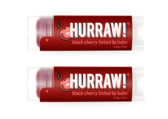 Hurraw bálsamo labial Cereza Negra en paquete de 2, hidratación suave.