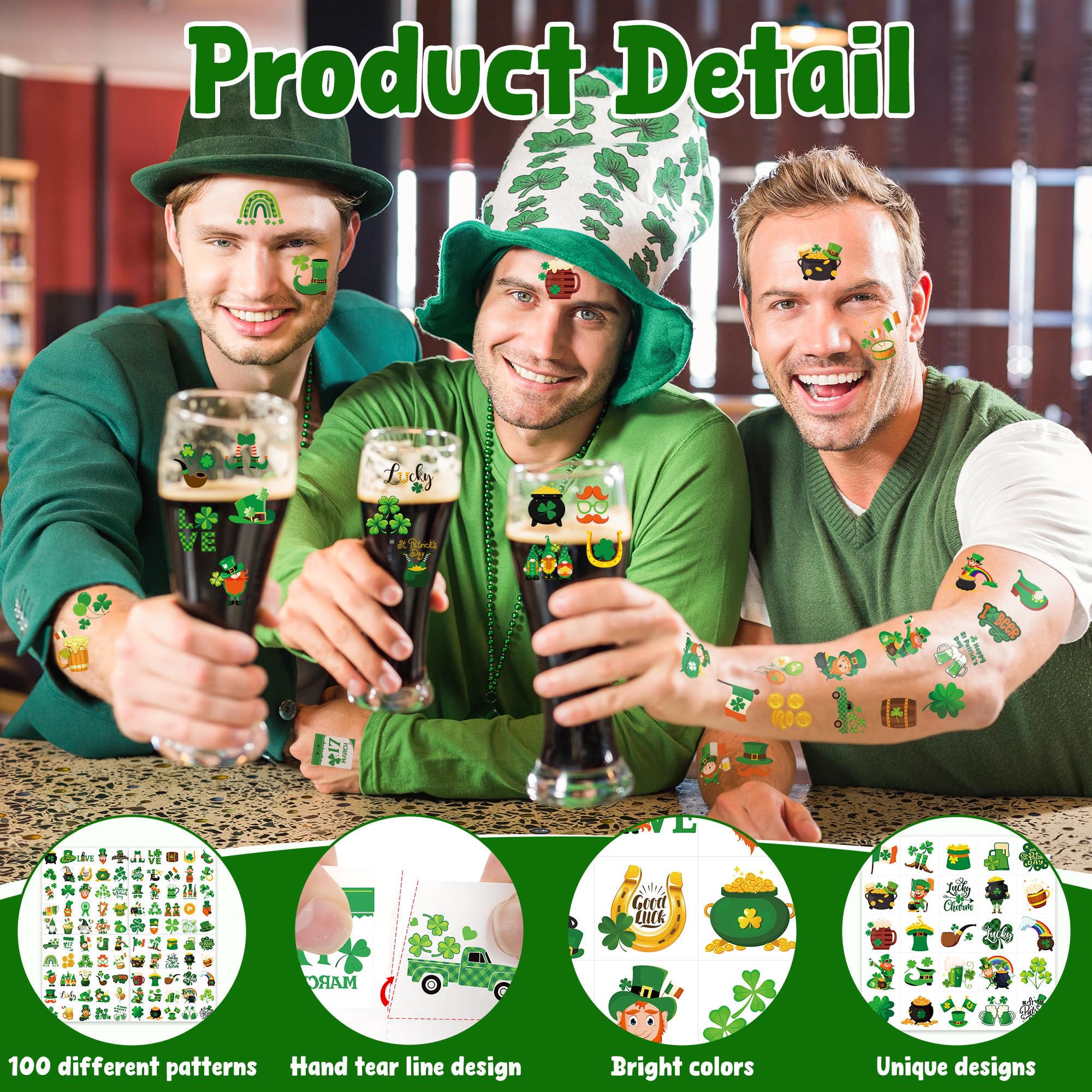 Huskein San Patricio, herraduras brillantes para añadir encanto irlandés a la celebración.
