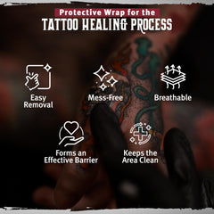 Envoltura Hustle Butter Deluxe para tatuajes pequeños y medianos, cobertura precisa.