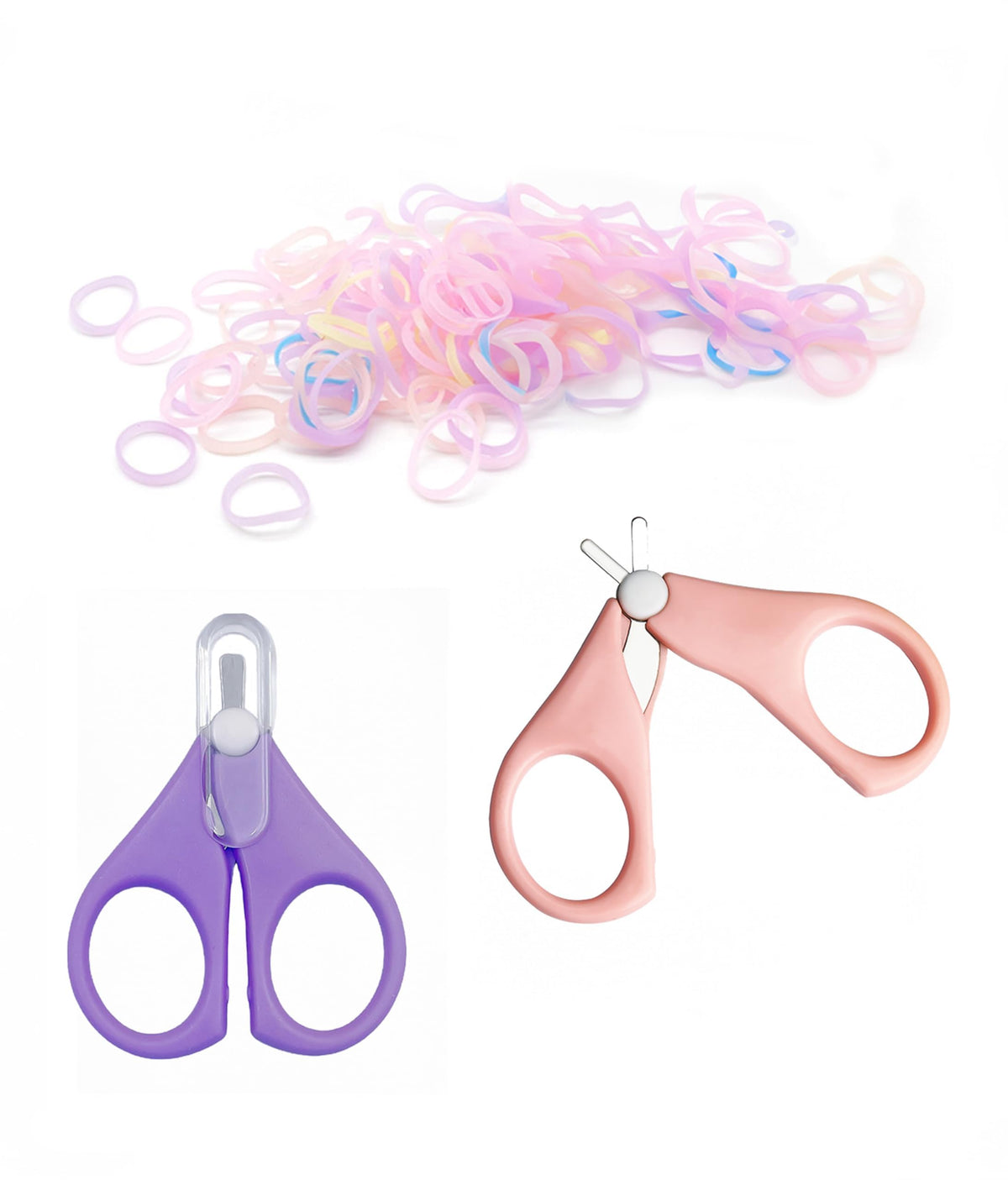 HXIELEC Bandas elasticas coloreadas para peinados duraderos.