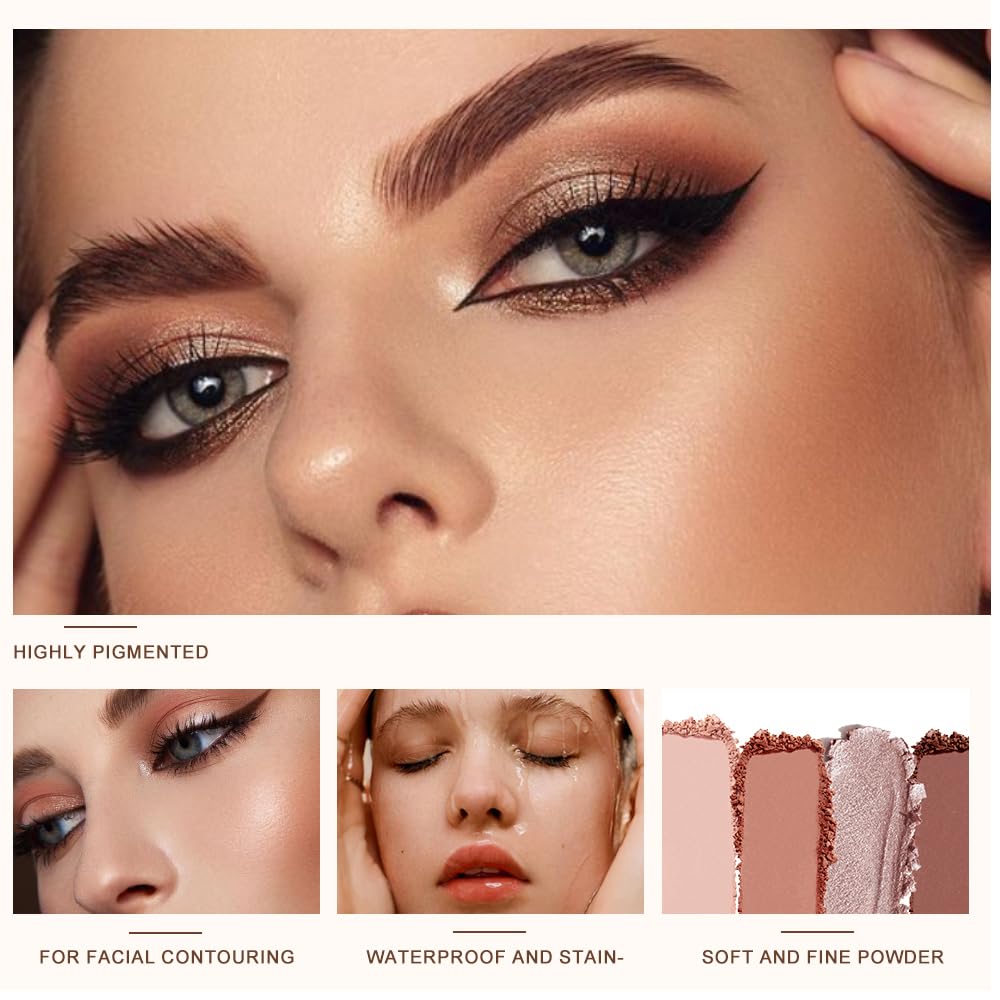 Hxssll Mini Paleta Sombras Neutras Frias ideal para looks diarios
