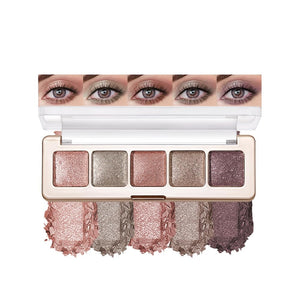 Hxssll paleta glitter sombras cuarzo rosado brillo para looks diarios.