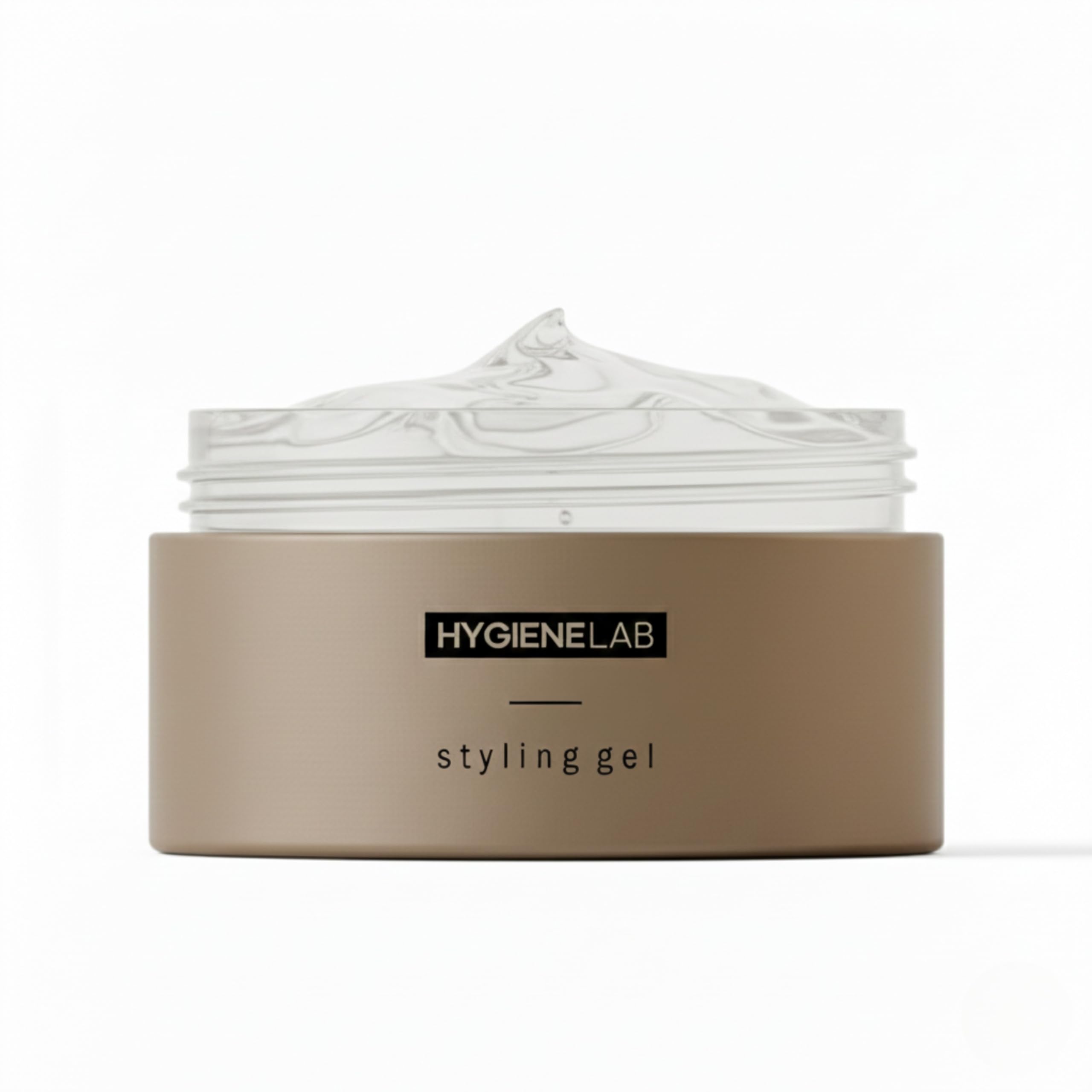 Gel HygieneLab para cabello: agarre fuerte para un estilo duradero sin brillo.