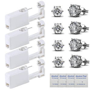 HYJLPAF kit de piercing para oreja, conjunto de 4 unidades, seguro para principiantes
