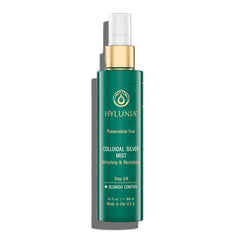 Hylunia tonico niebla coloidal en botella para hidratación facial.
