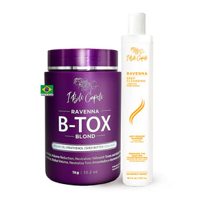 I Belli Capelli Ravenna Blond B-tox conjunto para cabello suave y brillante.
