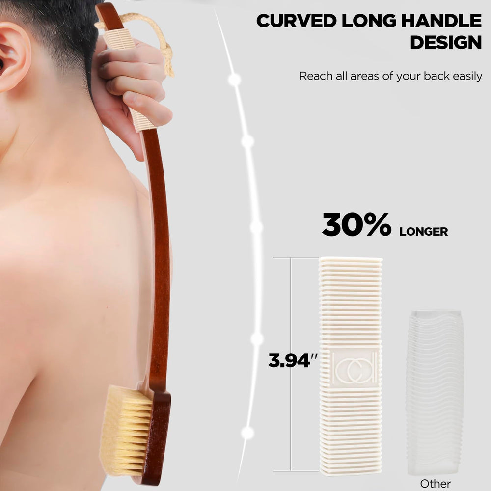 ICANdOIT mango curvado bambú: diseño antideslizante para manejo cómodo.