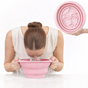 Icy-Mojo cuenco frío para rostro con bandeja de hielo integrada, ideal para sesiones faciales refrescantes.