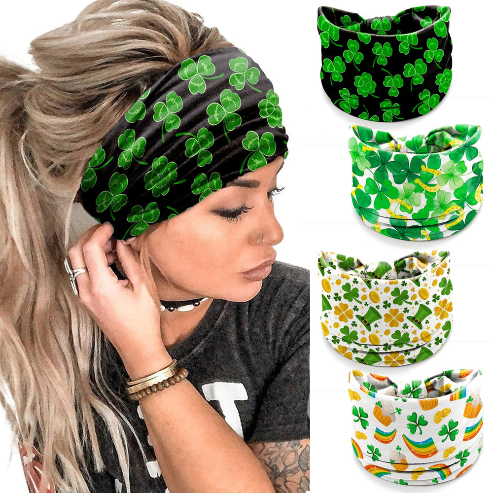 IDDFEVE bandas para cabello San Patricio 4 piezas, look festivo y cómodo.