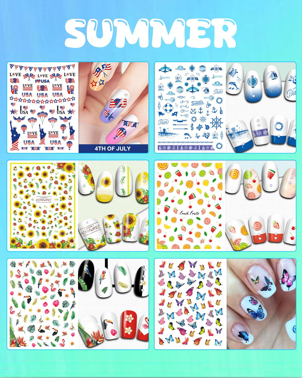 IDDFEVE pegatinas de invierno para uñas, estilo festivo y duradero