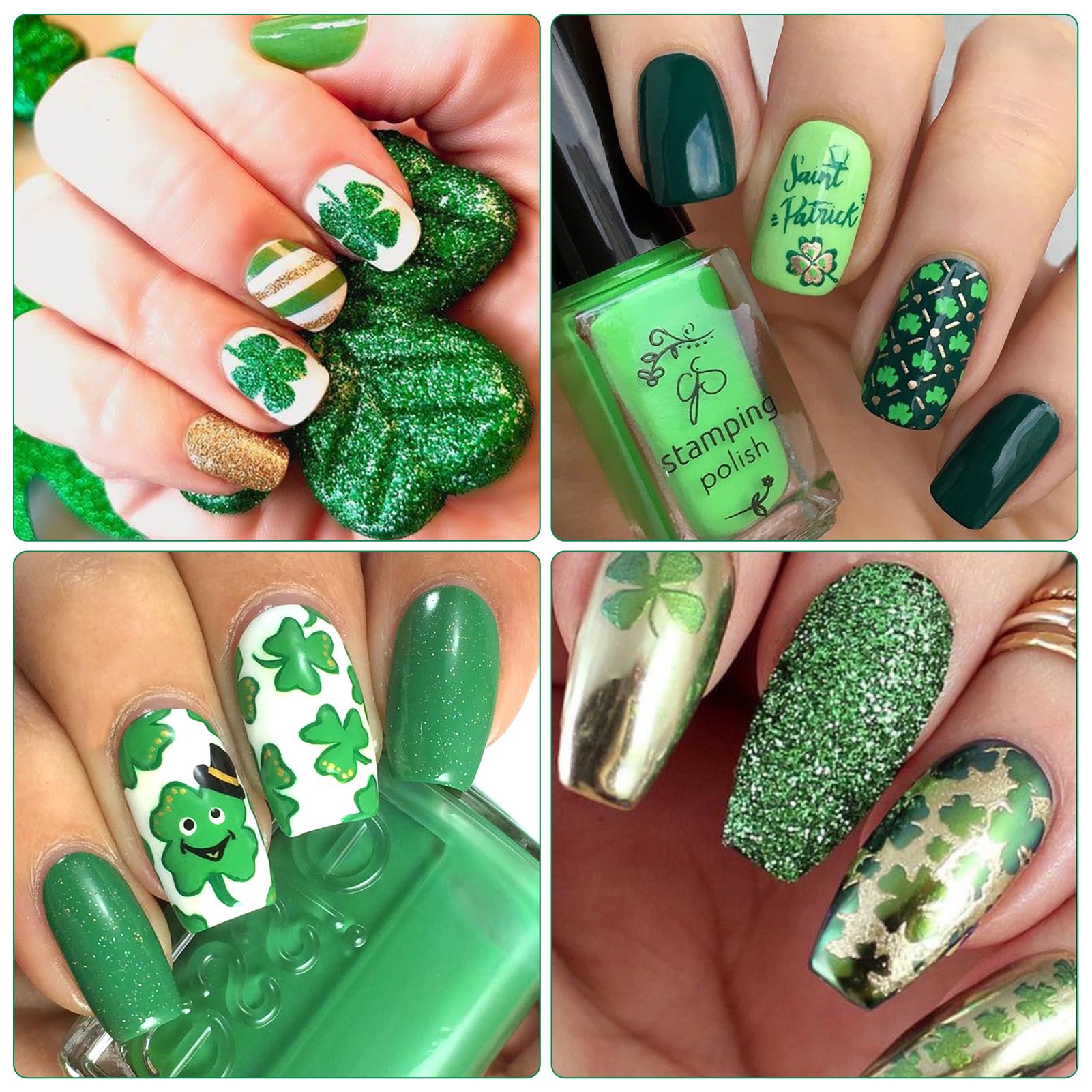 IDDFEVE Pegatinas Día San Patricio Trebol para fiestas y celebraciones.