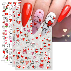 IDDFEVE pegatinas oso valentinas para decorar uñas con estilo y facilidad.