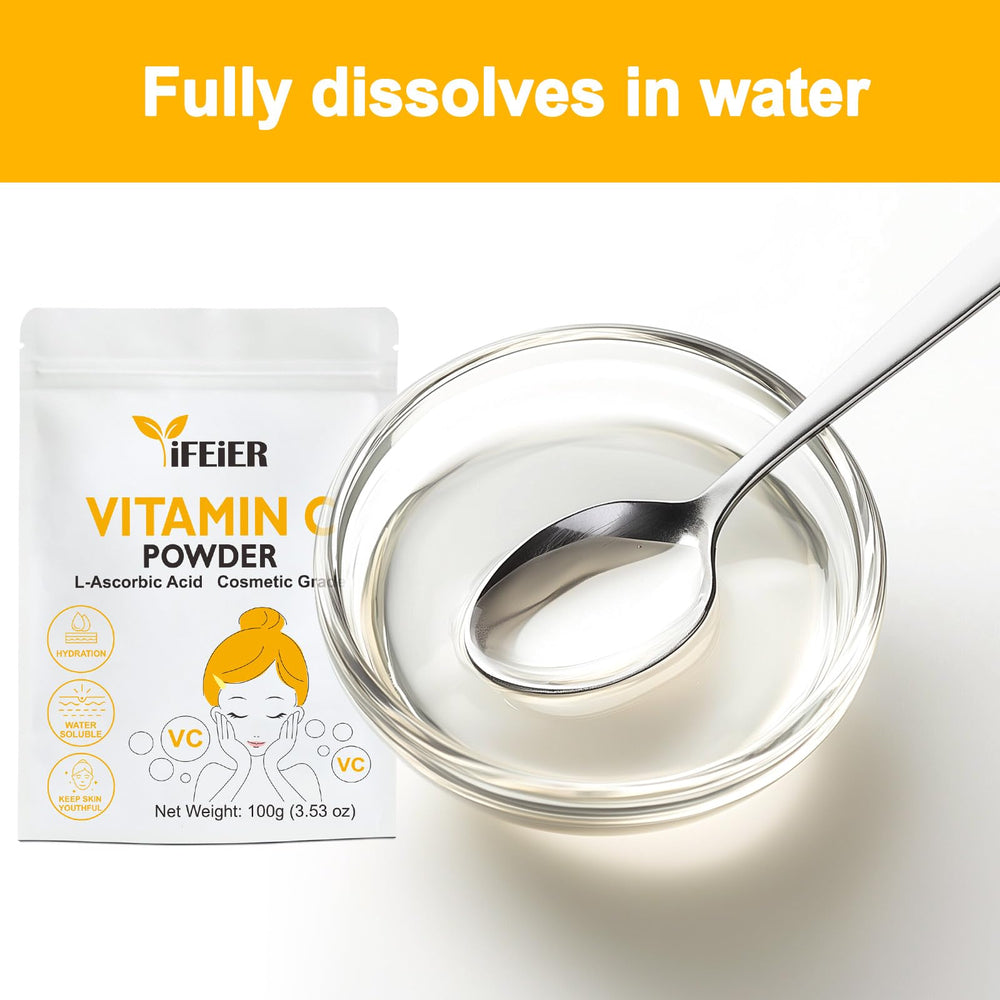 iFEiER Vitamina C en envase de 100 g, uso externo seguro y cómodo.