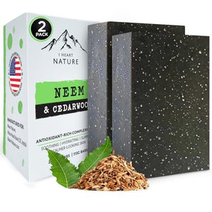 iHeart Nature, jabón neem-cedro, barra artesanal que refresca la piel.
