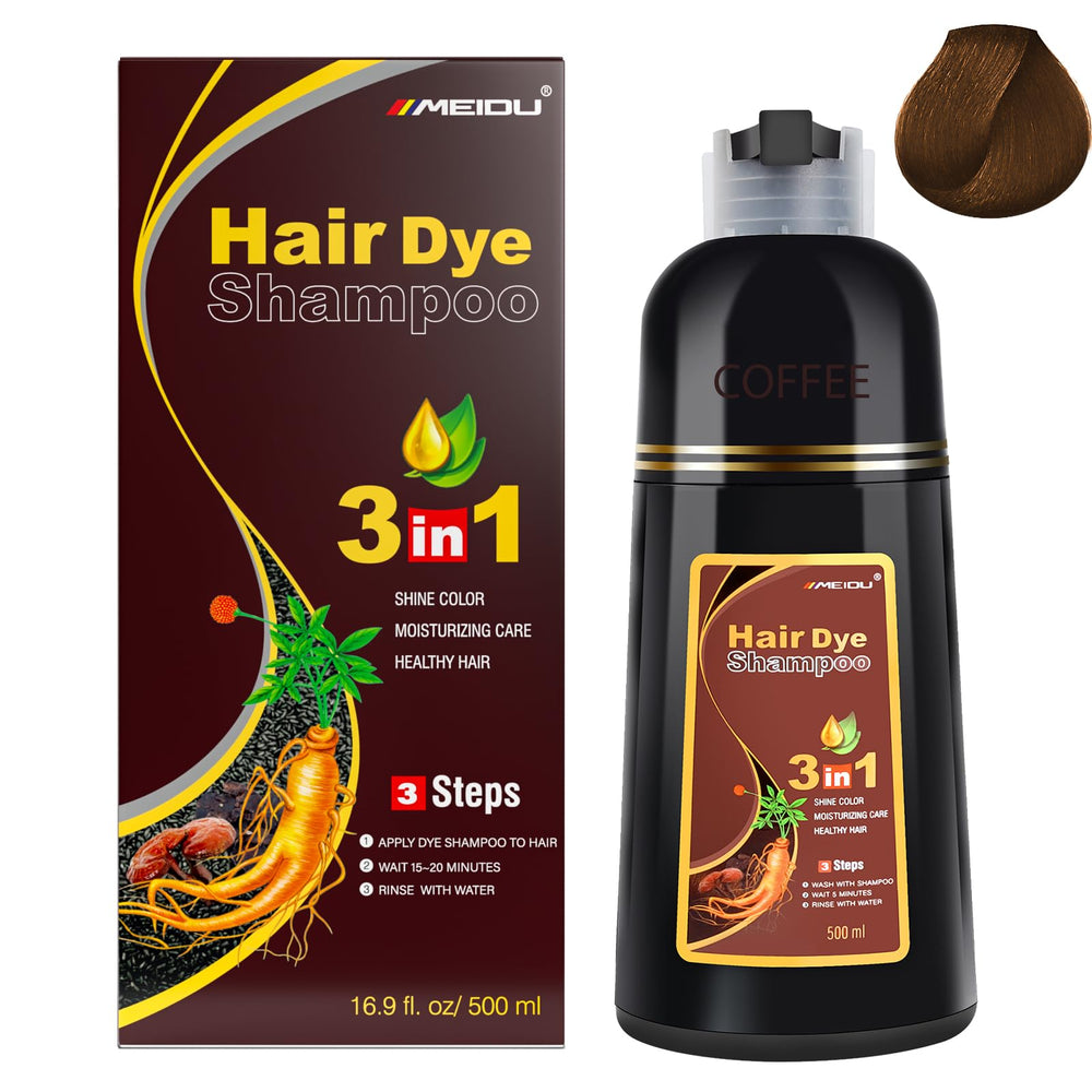 IIIMEIDU Tinte 3 en 1 para canas, cobertura rápida y tono café.