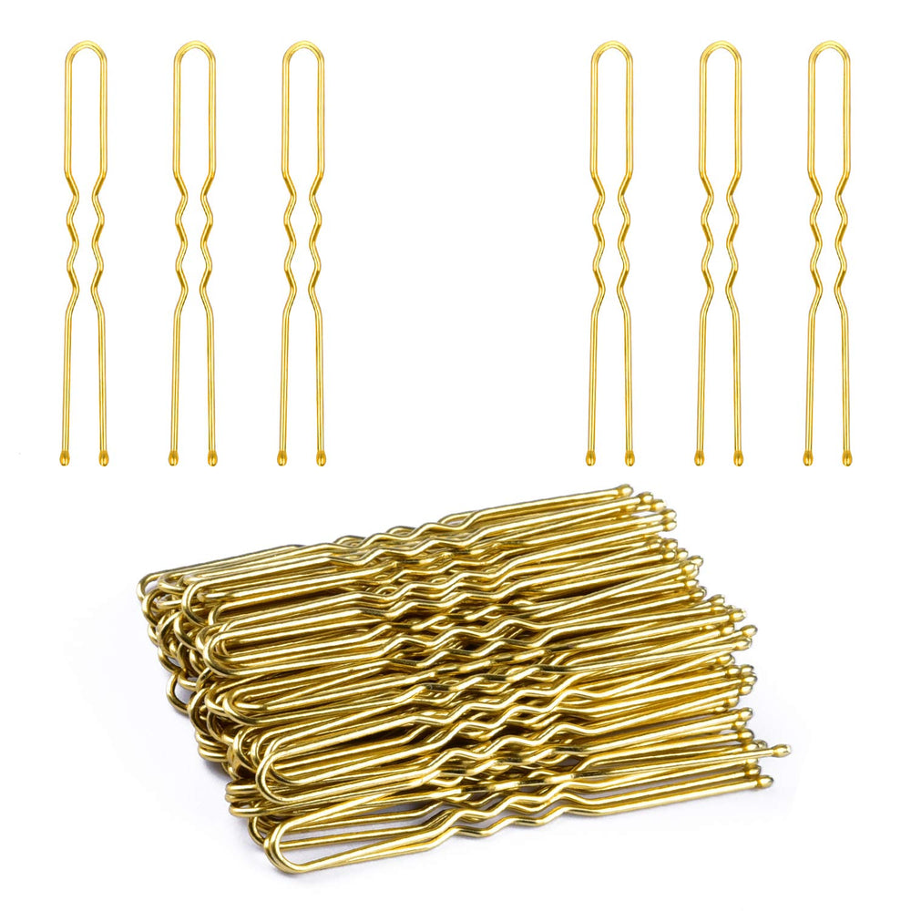 Horquillas U IKOCO 2-4 pulgadas doradas, fijación estable para peinados.