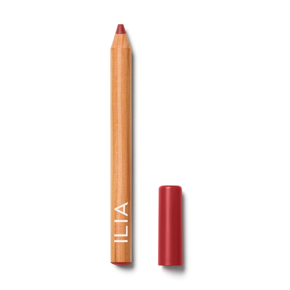 ILIA Lip Sketch Kiln swatch muestra color intenso y hidratación suave