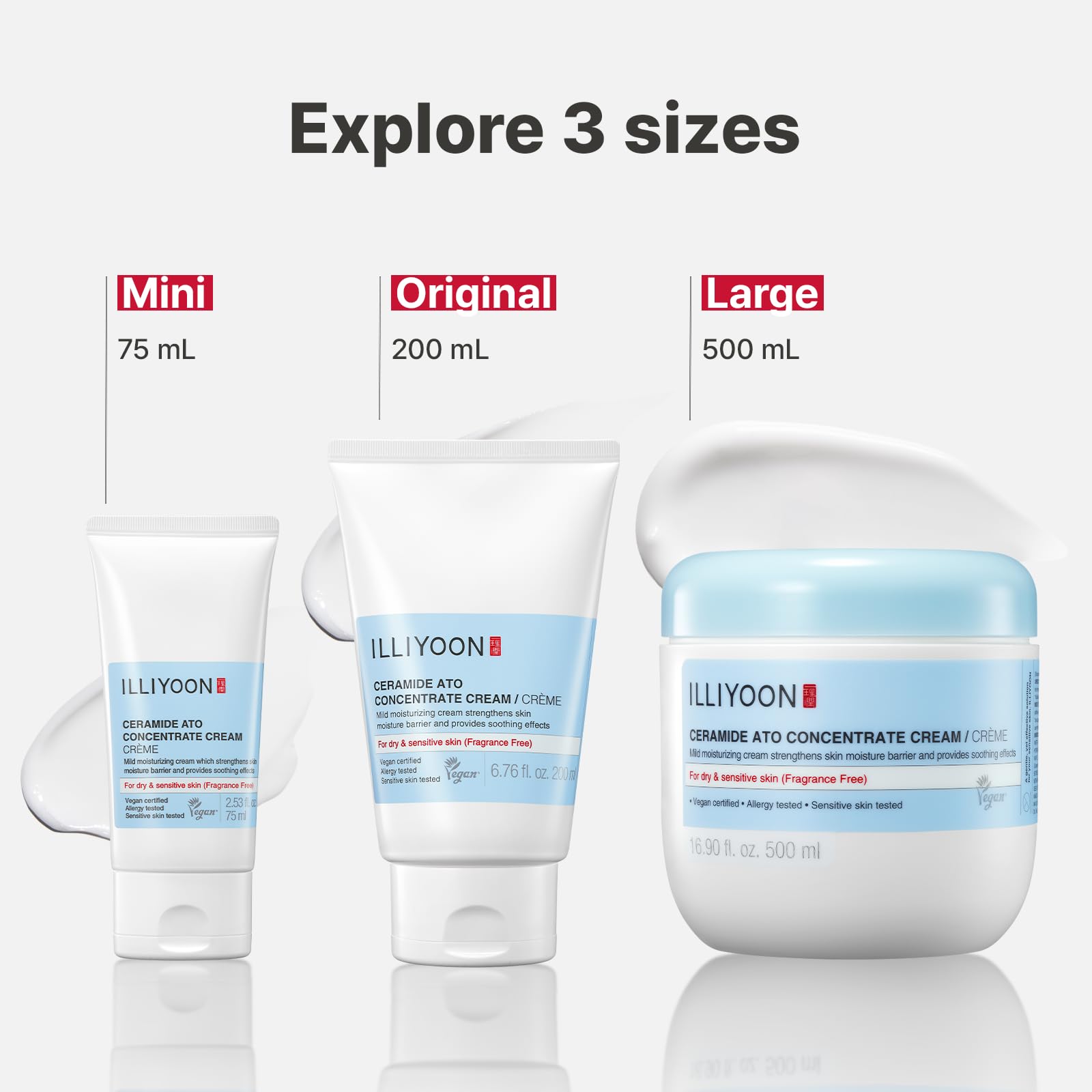 Illiyoon Ceramide Ato Concentrate Cream, cuidado suave para piel sensible y bebés.