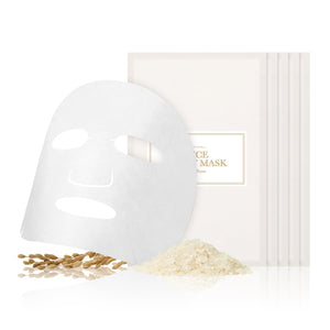 Máscara de arroz de I'm from en empaque de 5 unidades, ideal para uso diario.