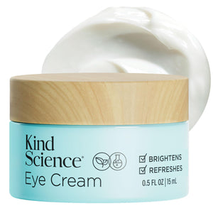 Kind Science de Ellen DeGeneres: Crema de Ojos antiarrugas con ácido hialurónico y vitamina C – sin fragancia, sin parabenos – 0,5 fl oz