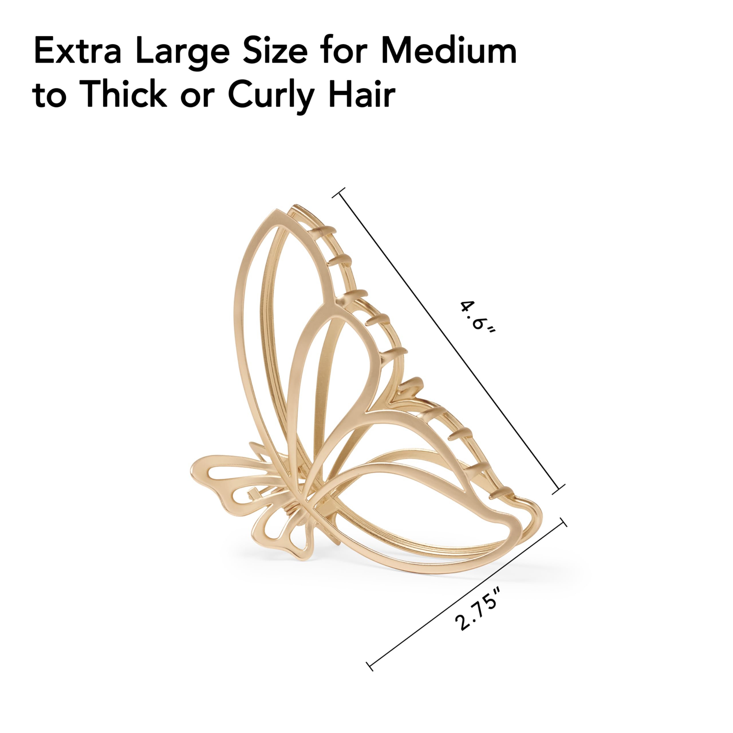 The Hair Edit clip dorado para cabello rizado mantiene el peinado sin esfuerzo