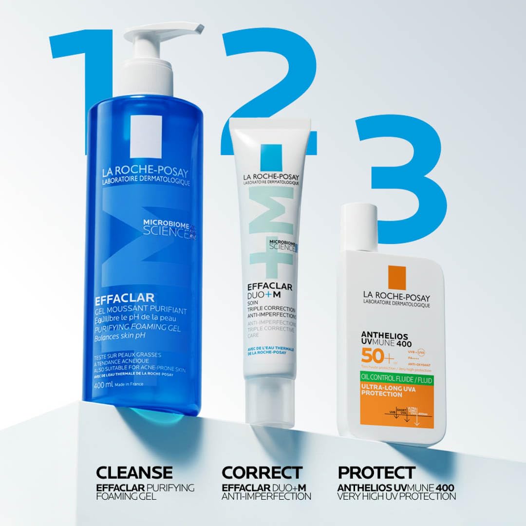 La Roche-Posay Effaclar Gel Purificante Espumoso para Piel Grasa con Zinc Pidolate | Sin Alcohol