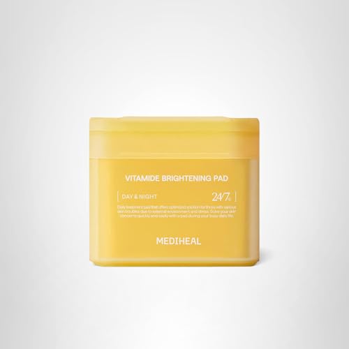 Mediheal Pads Tónico [Vitamide] - Discos iluminadores para piel clara y radiante con Niacinamida y Espino Amarillo