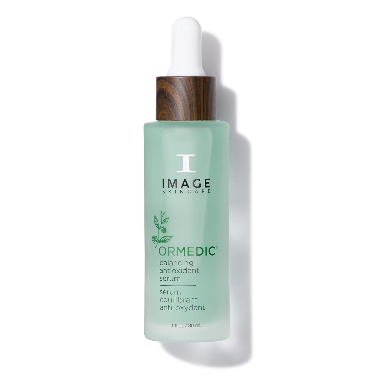 Serum ORMEDIC de IMAGE Skincare en botella, hidrata y calma piel delicada.
