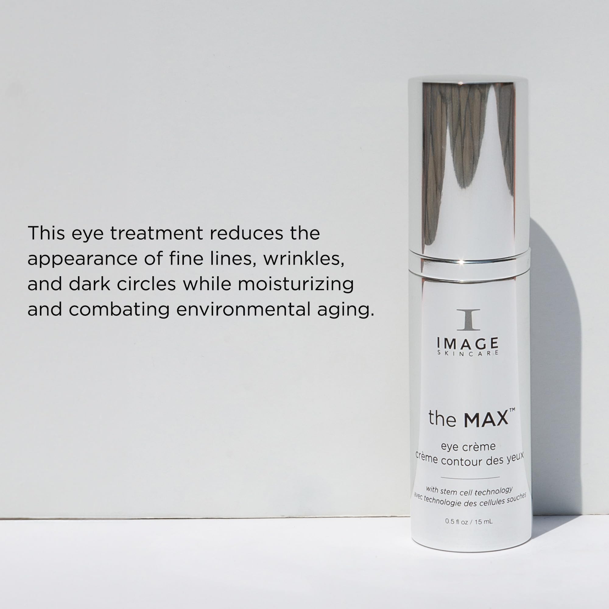 Péptidos clave en IMAGE Skincare The Max Stem Cell Eye Creme para un aspecto suave.