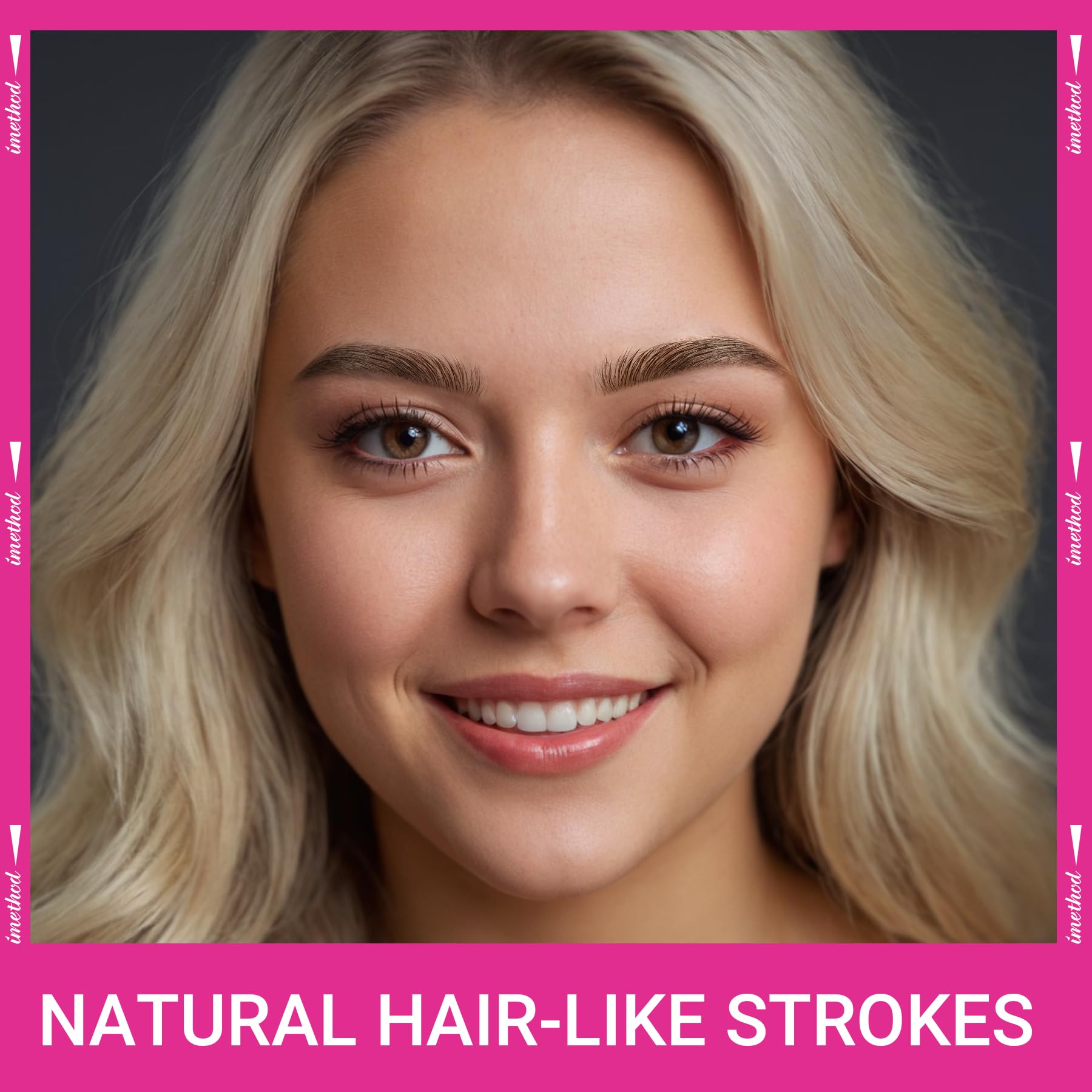 iMethod ceja trazos pelo finos para look natural.
