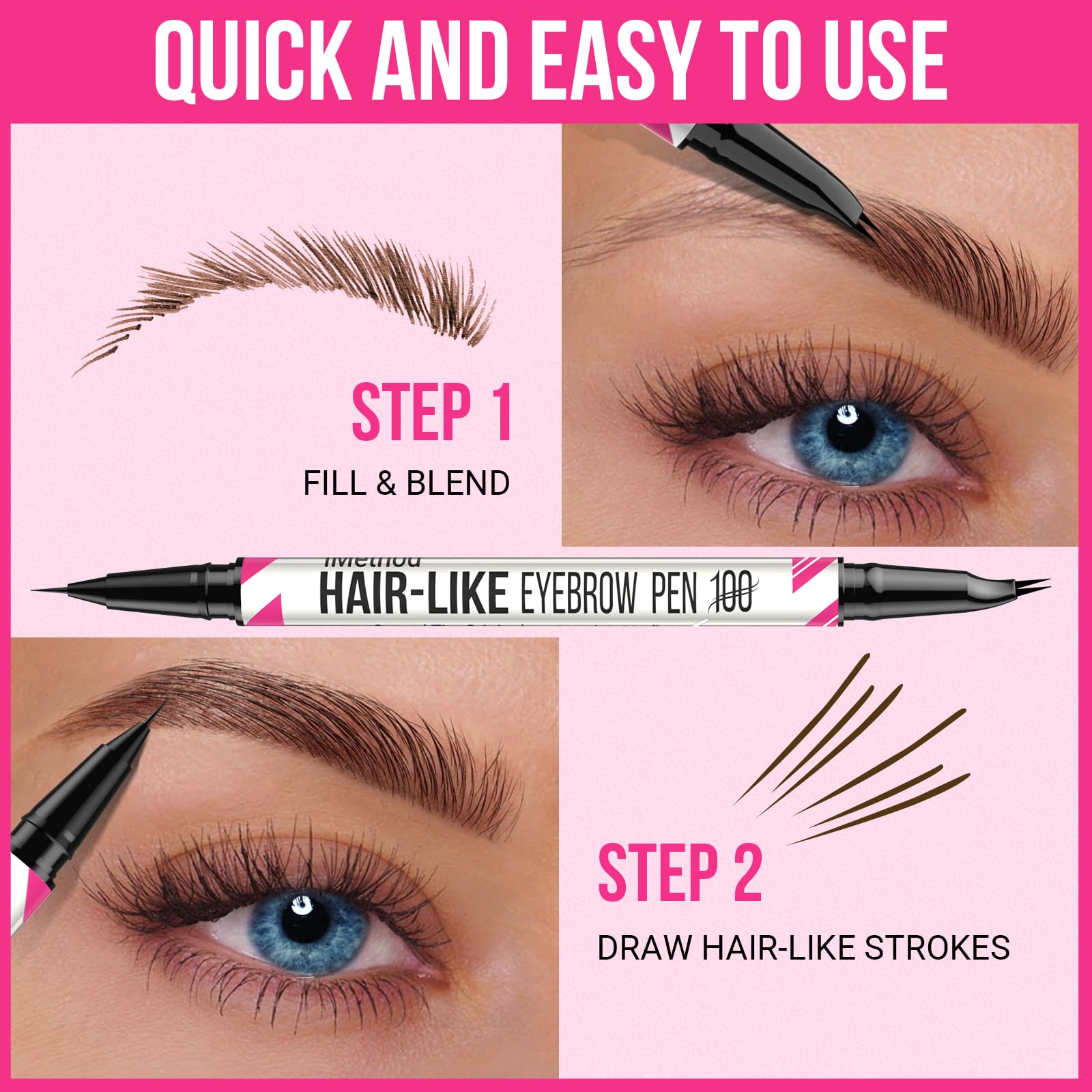 iMethod Cejas Curvas, tono marrón oscuro para definición