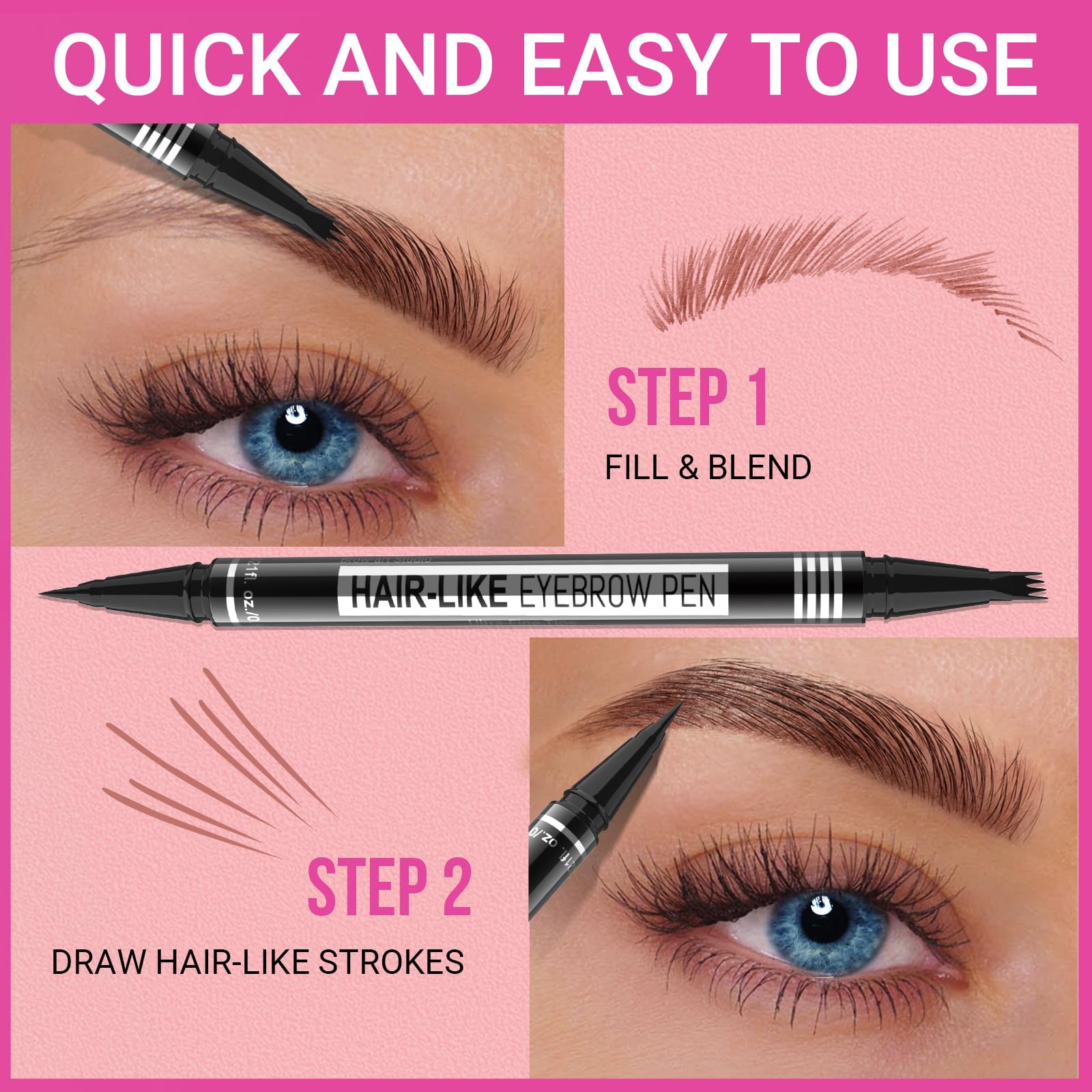 iMethod Cejas Pen resistente al agua para duración diaria.