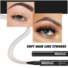 iMethod cejas resistente al agua mantiene el color sin manchas.