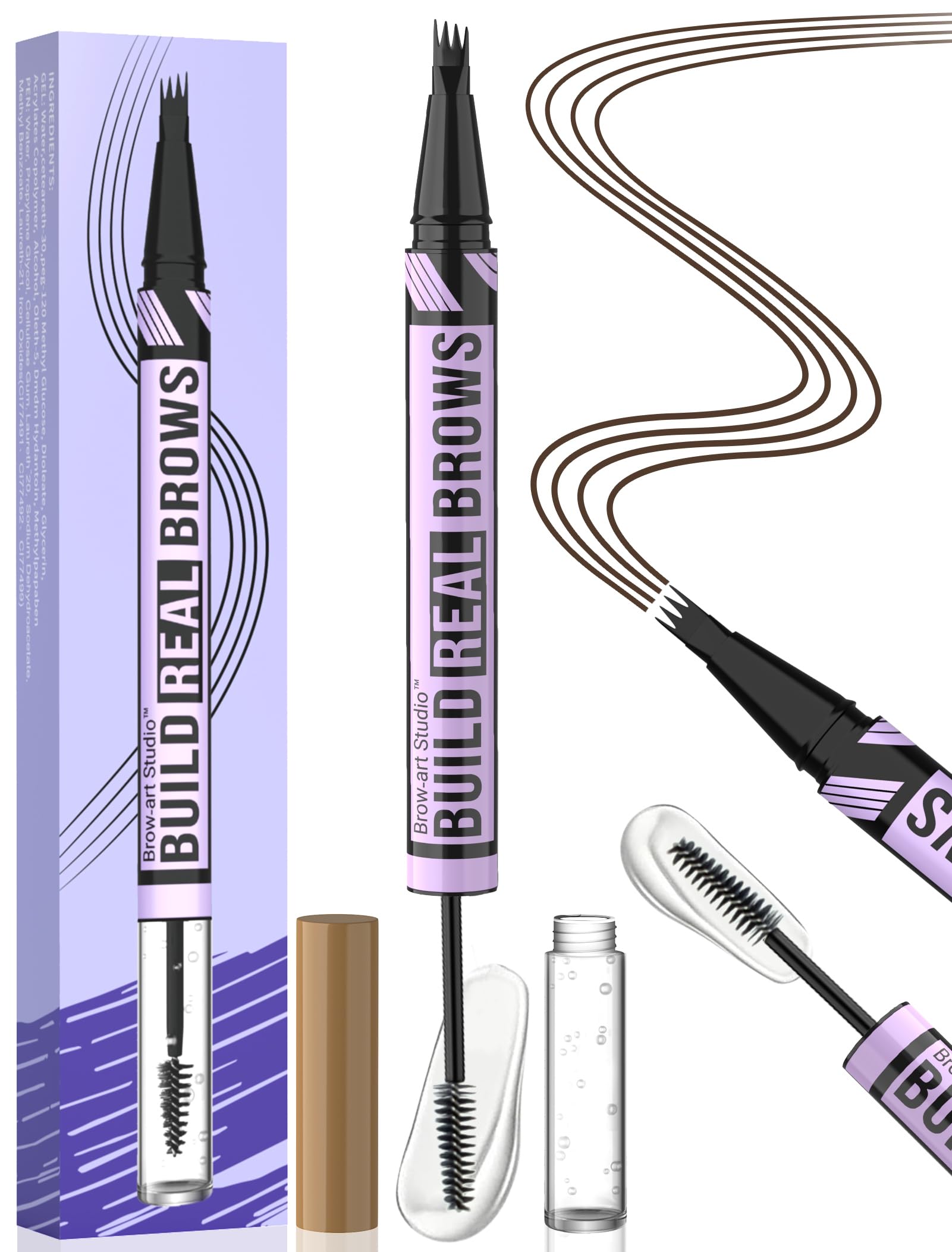 iMethod lapiz cejas 4 puntas para trazos de pelo real