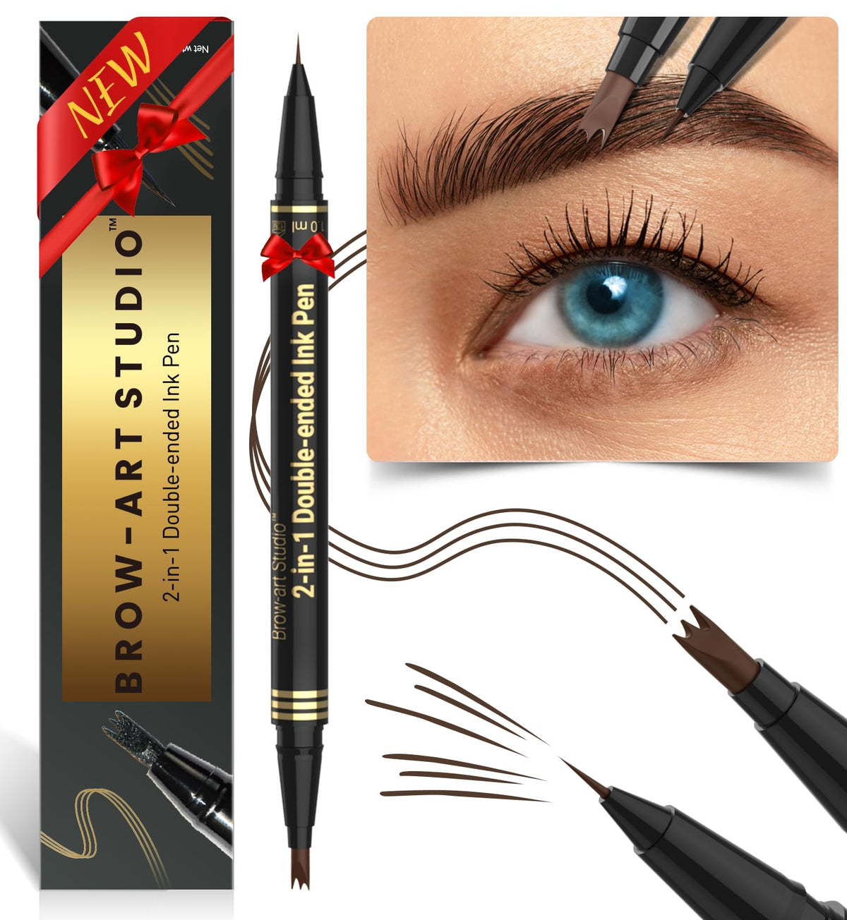 iMethod lapiz cejas doble extremo para trazos naturales y relleno suave