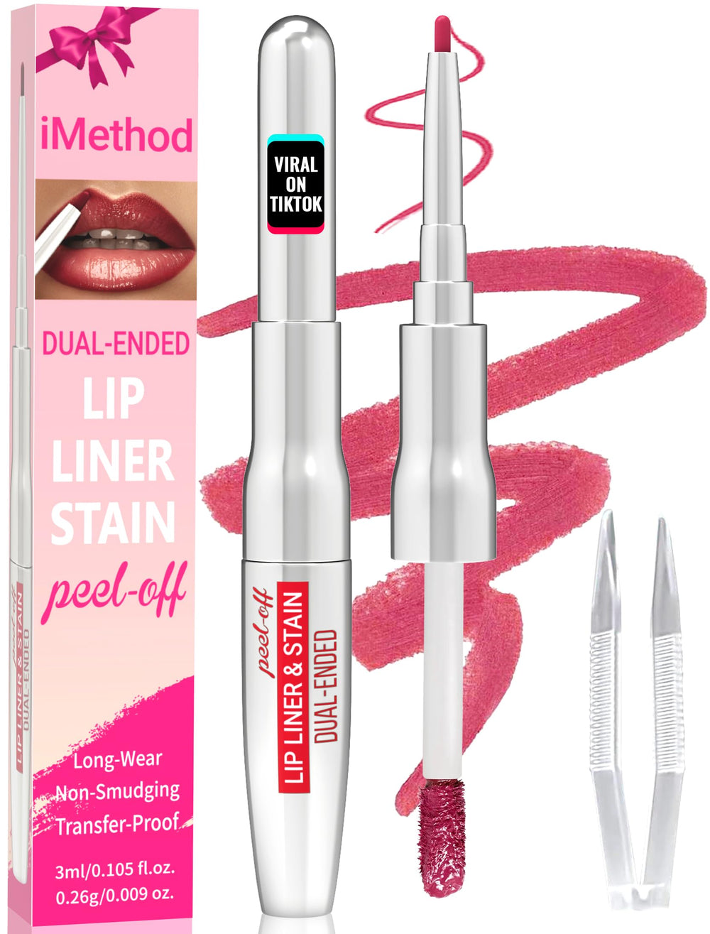 iMethod Tinta Labial Delineador Rosa Claro: delineado suave y color duradero.