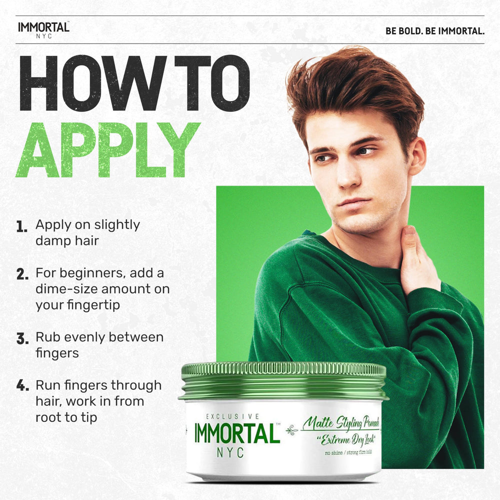 Despeinado deseado con Immortal NYC Matte Styling para uso diario