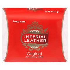 Jabón Imperial Leather en barra marfil con aroma clásico para uso diario