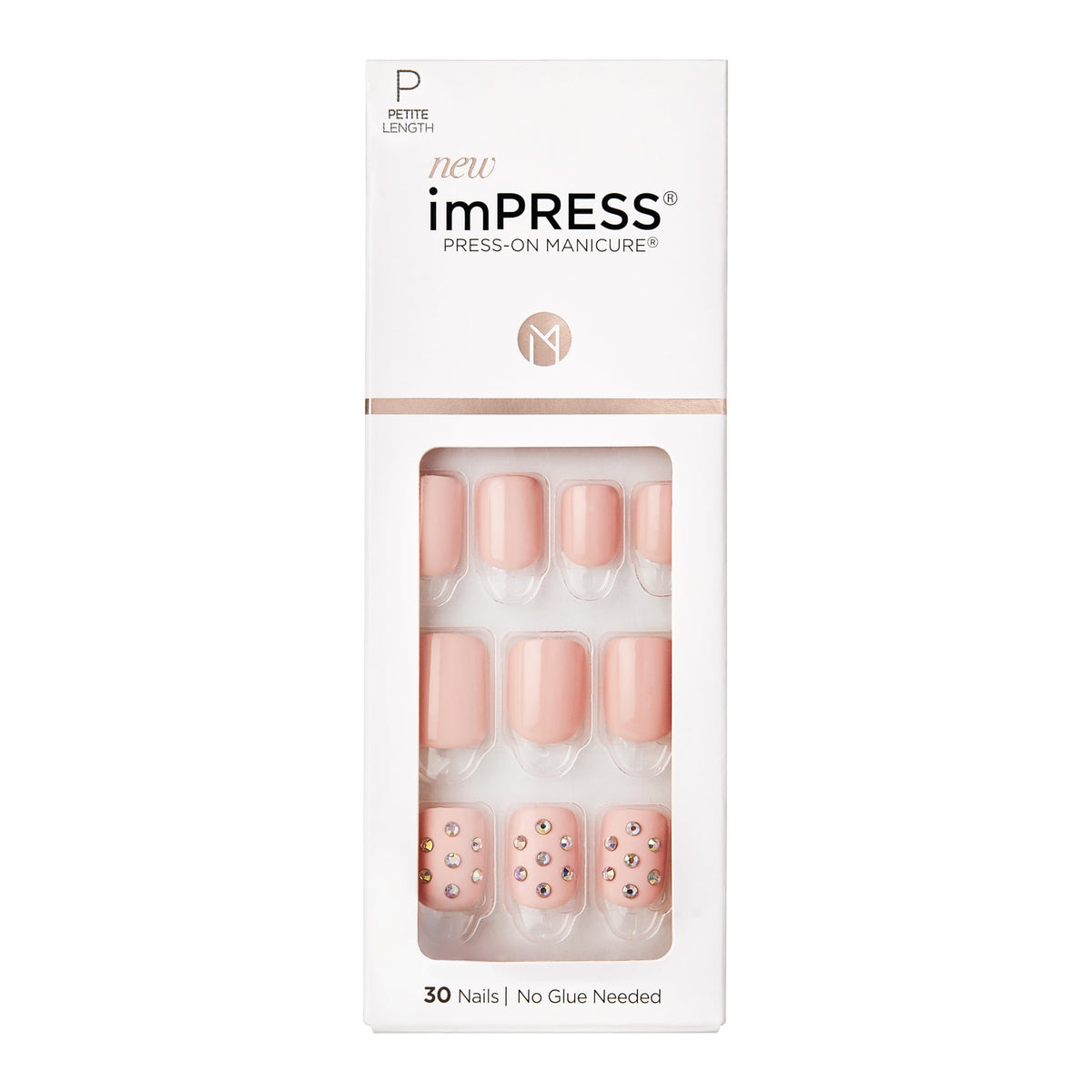 imPRESS uñas postizas Petite Secrets, acabado natural para usar en casa