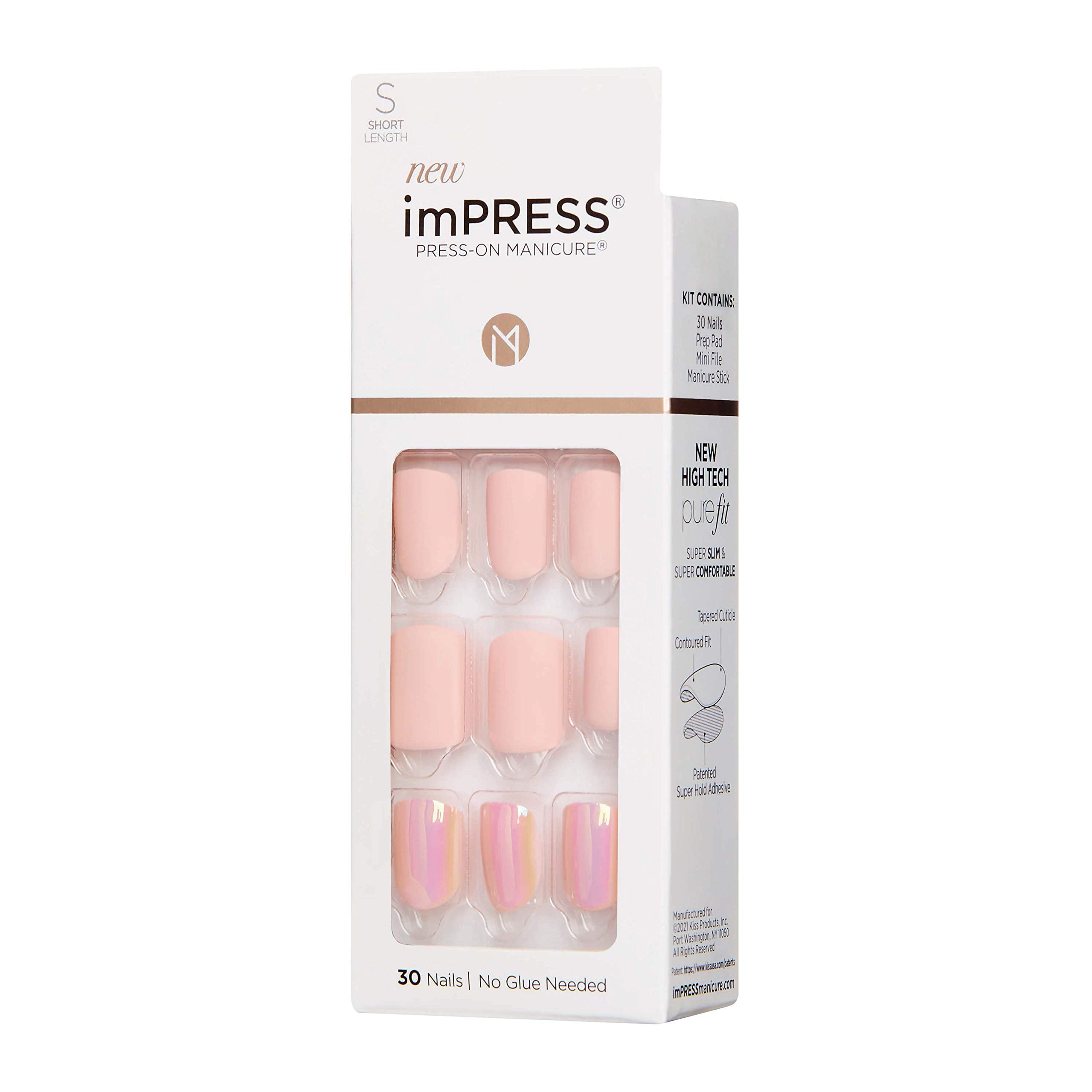 Adhesivo imPRESS de sujeción potente para manicura duradera sin esmalte.