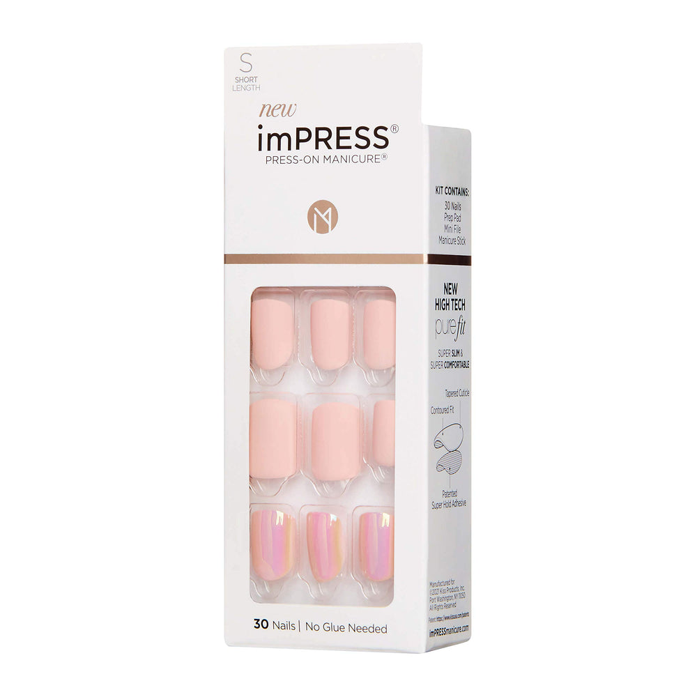 Adhesivo imPRESS de sujeción potente para manicura duradera sin esmalte.
