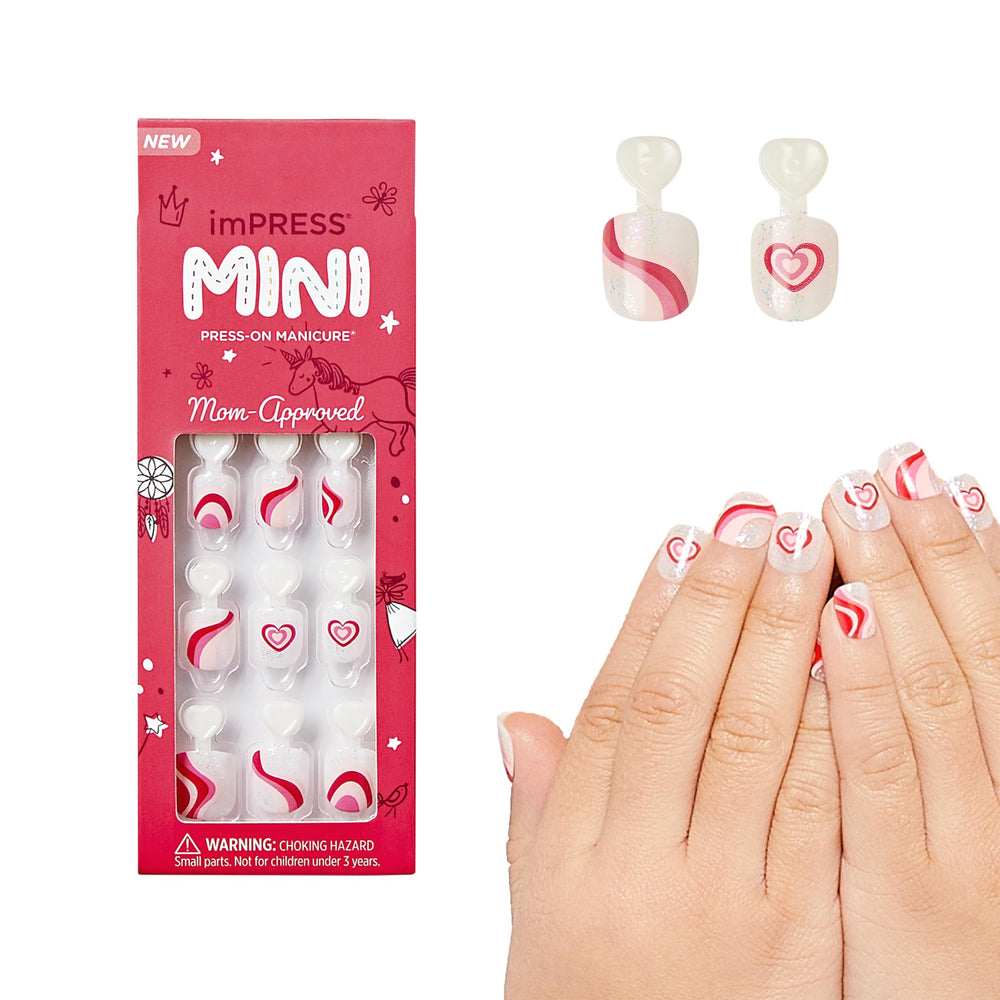 uñas imPRESS mini rosas para niñas, ideal para juego y estilo