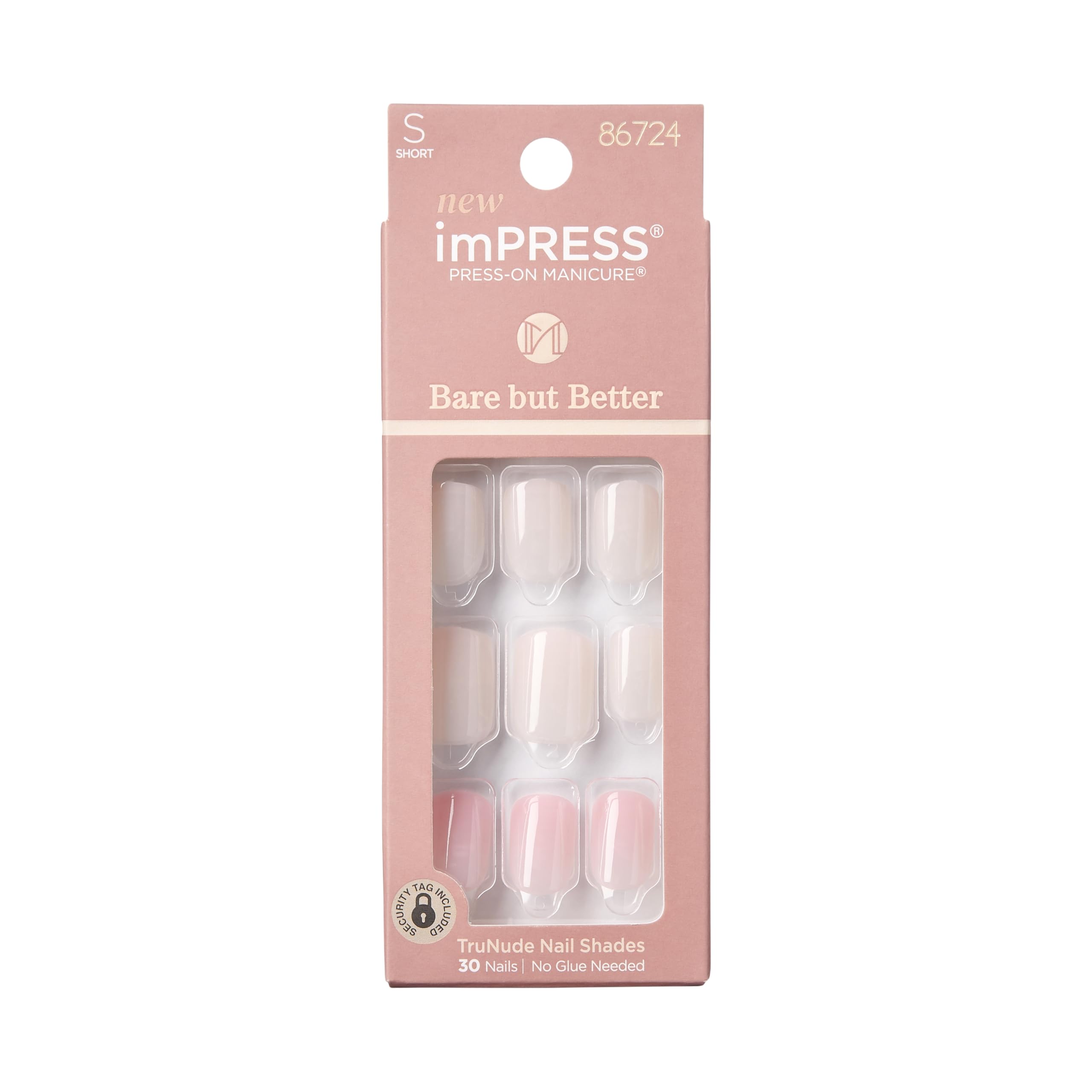 imPRESS uñas nude tru-nude kit completo para un look natural